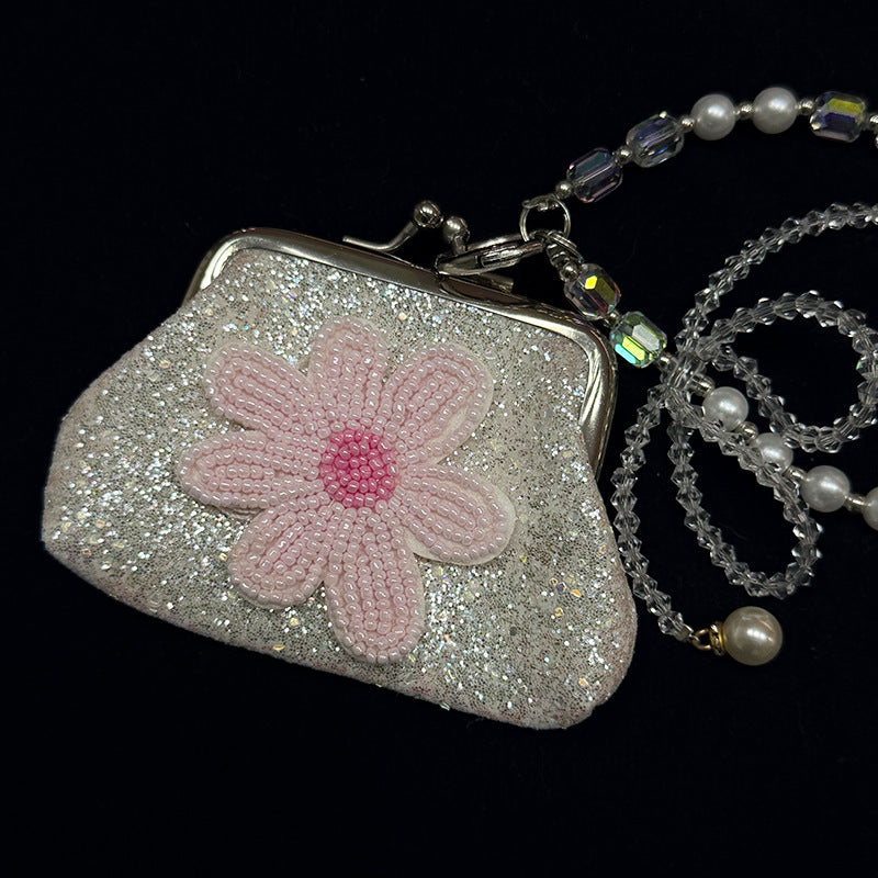 Glitter Flower Coin Purse - DippedShop Wholesale - #9939