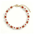 Boho Handmade Crystal Beaded Flower Bracelet 6W6JBR470