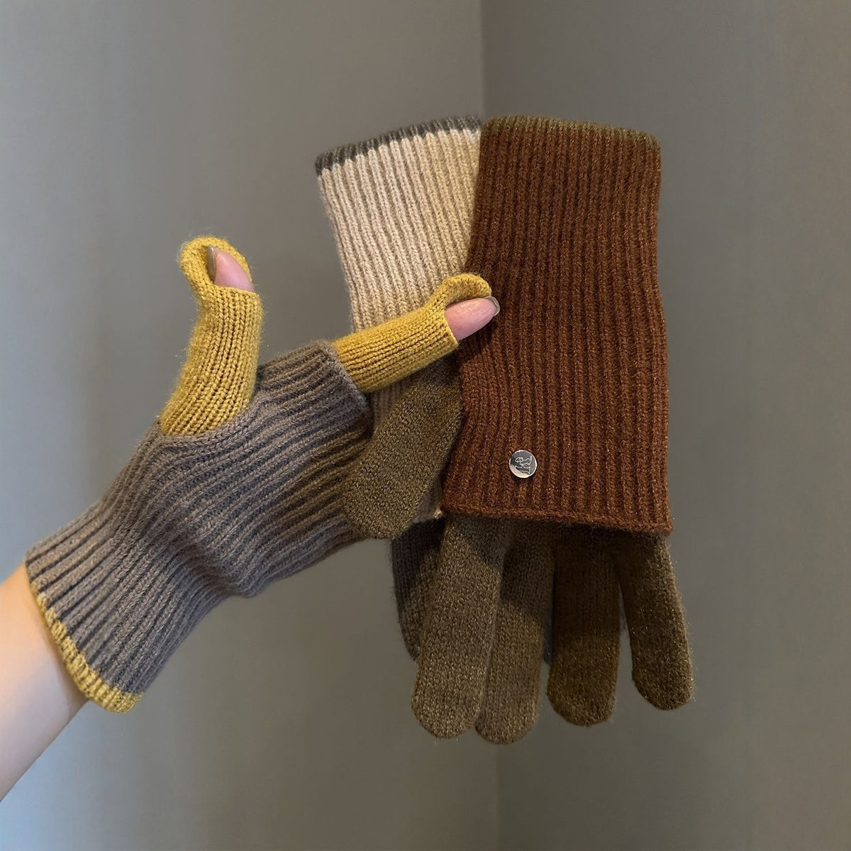 Touchscreen Thermal Knit Gloves - DippedShop Wholesale - #3123