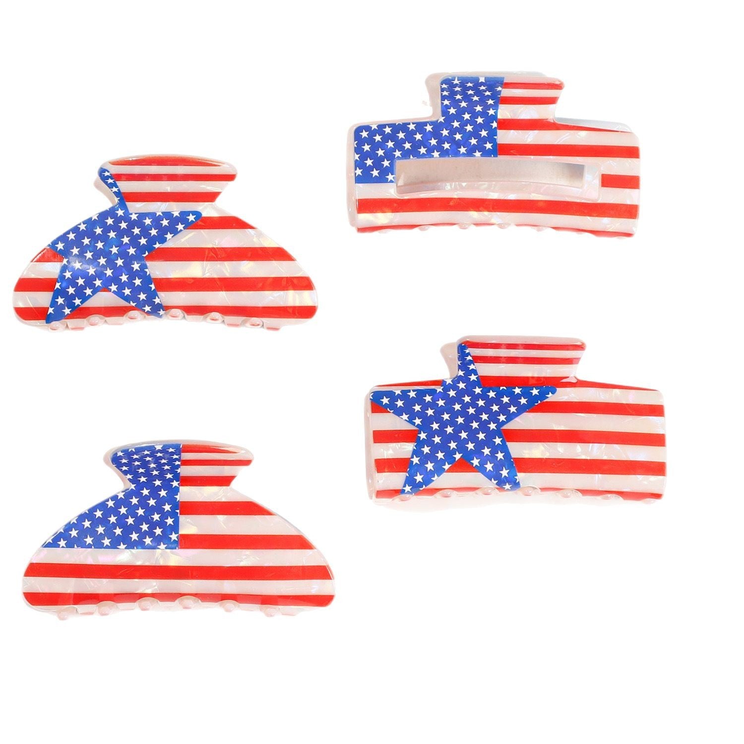 USA Independence Day Flag Hair Clip 8AS6HCP67T