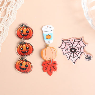 10+ Halloween Pumpkin Spider Pendant Accessories DPJPA2643