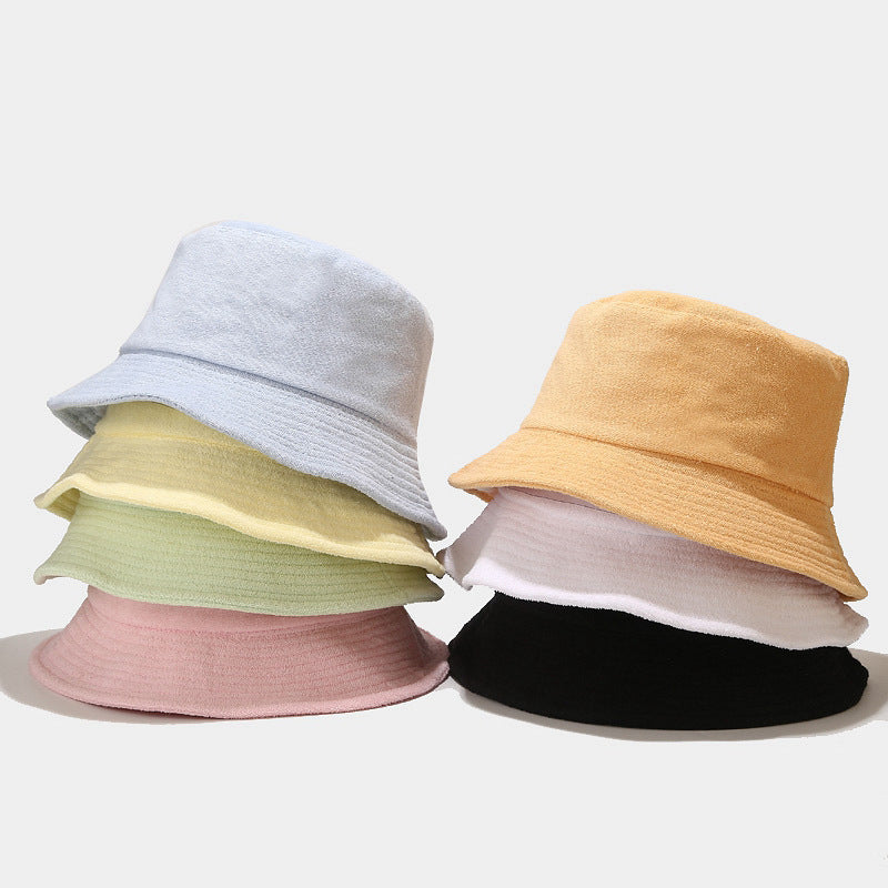 Fresh Solid Color Wide Brim Outdoor Bucket Hat MK2BW6W6HAT72