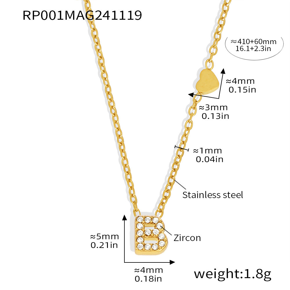 Gold Letter Pendant Choker - DippedShop Wholesale - #7715