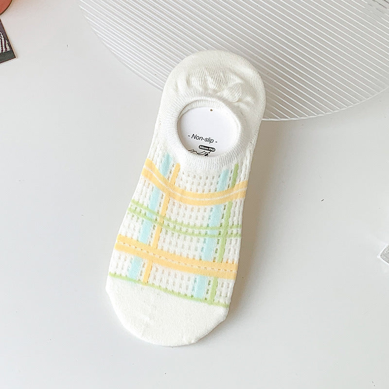 Floral Mesh No Show Socks - DippedShop Wholesale - #6755