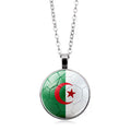 Stylish Country Flag Football Shape Pendant Necklace 8ZA6JNC279T