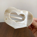Vintage Curved Hollow Out Heart Hair Claw 8AS6HCP289L
