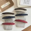 Polka Dot Oval Bangs Hair Comb Clip MK2MBEP6W6HPN10