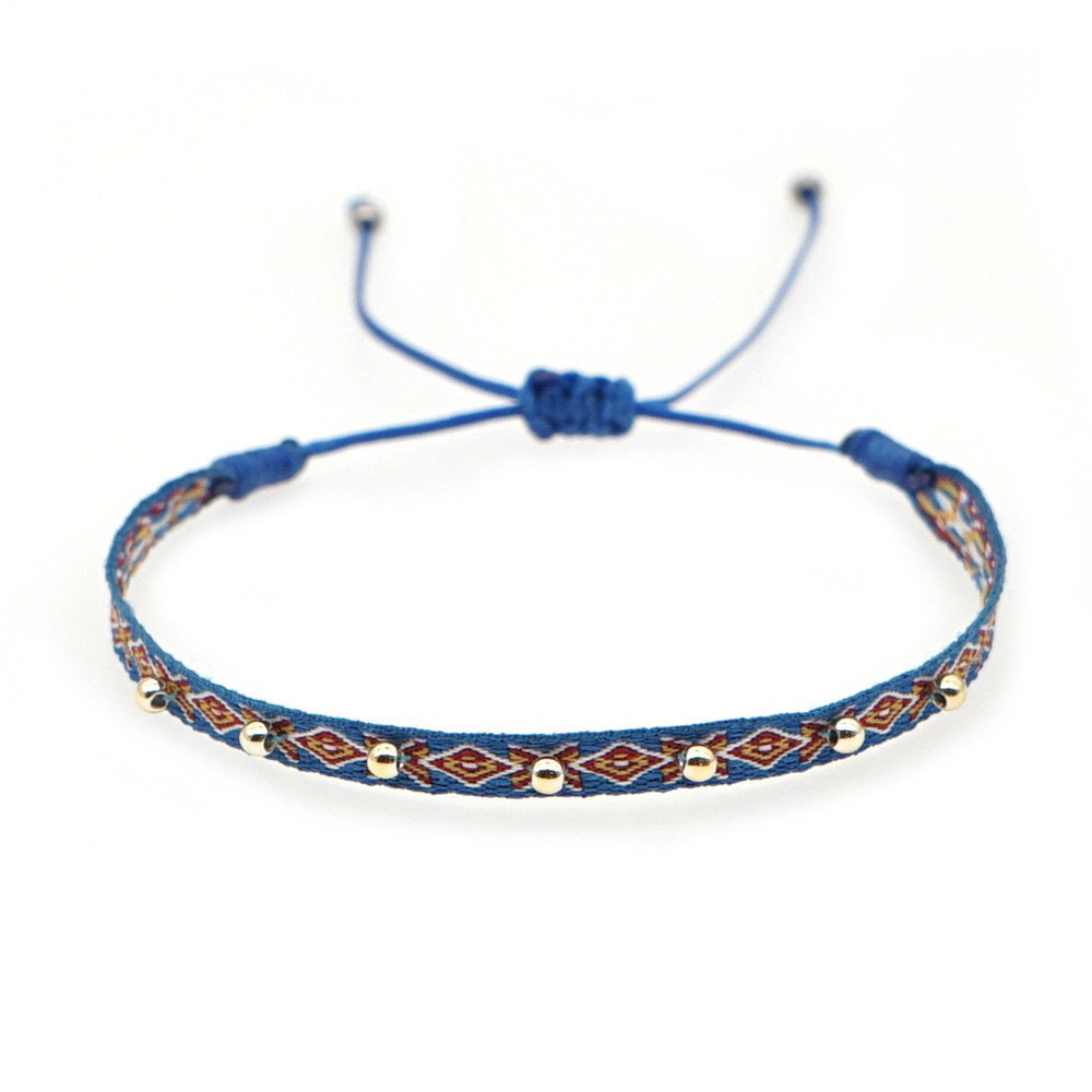 Handmade Seed Bead Braided Adjustable Bracelet 6W6JBR475