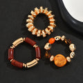 Retro Irregular Acrylic Beaded Bracelet Set 6W6JBR605