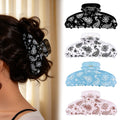 Boho Style Paisley Print Acrylic Hair Clip 6W6HCP1630