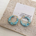 Vintage Enamel Hoop Earrings - DippedShop Wholesale - #6995