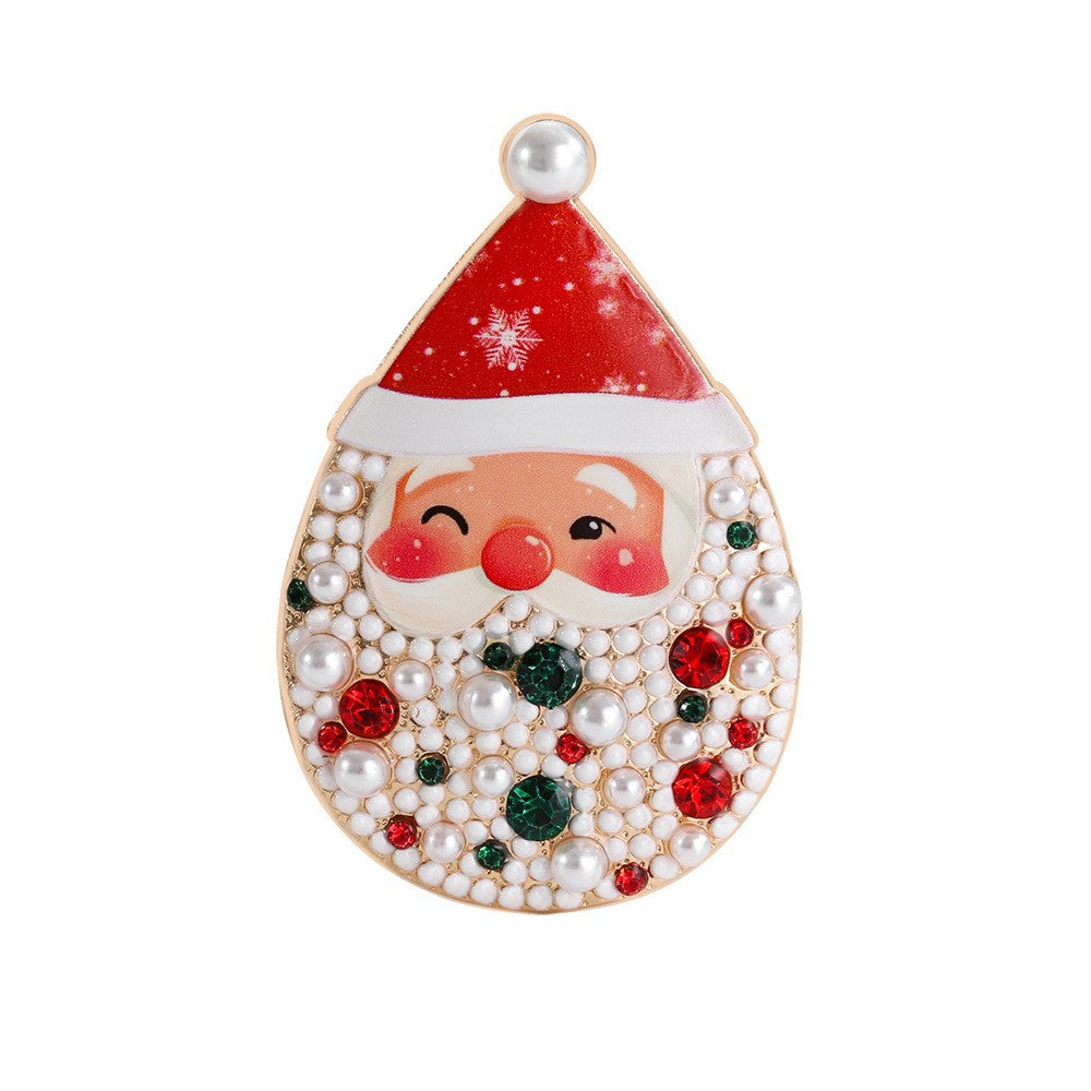Christmas Series Enamel Rhinestone Brooch 6W6JPB63