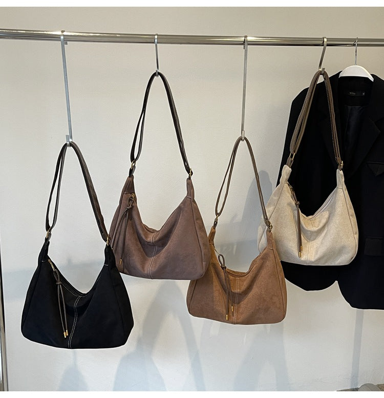 Fashion Large Capacity Suede Shoulder Bag 6W10BBG1400