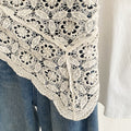 Fashion Hollow Lace Triangle Headscarf Hip Scarf 6W1SL15