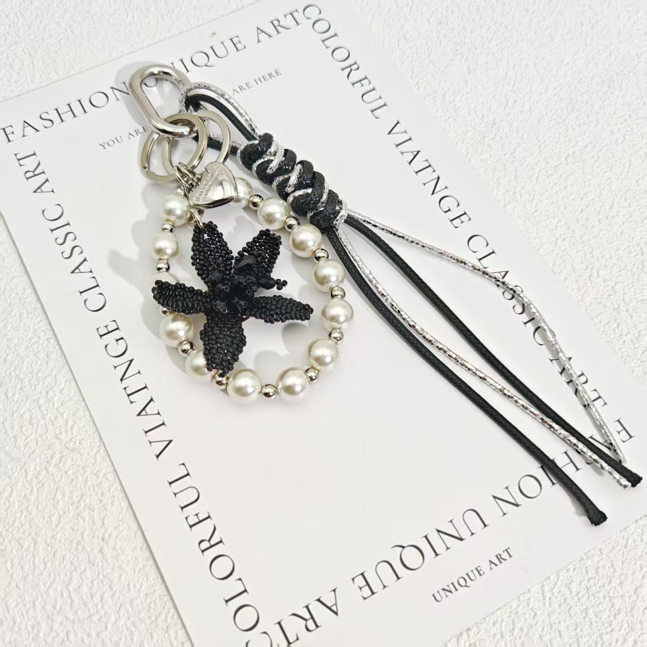 Beaded Flower Keychain Charm - DippedShop Wholesale - #6531