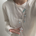 Boho Style Corss Flower Pendant Chain Necklace 6W6JNC416L