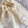 Floral Embroidery Hair Scrunchie - DippedShop Wholesale - #8947
