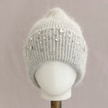 Luxury Rhinestone Angora Knit Beanie 6W6HAT696