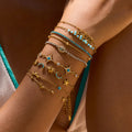 Stylish Gold Plated Double Layer Rhinestones Bracelets 6W6JBR479
