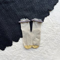 Sweet Shimmery Lurex Ruffle Double Bow Socks 6W8FSO770