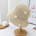 Flower Embroidery Straw Hat - DippedShop Wholesale - #2659