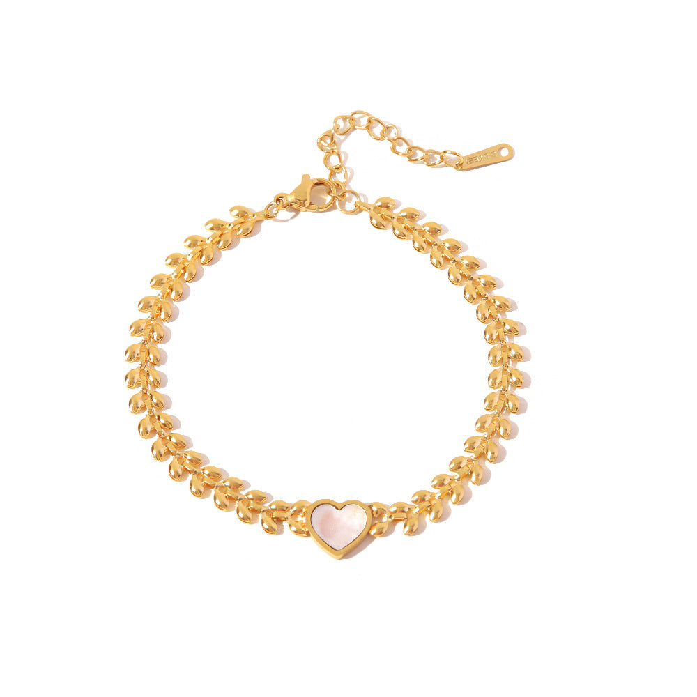 Shell Heart Leaf Elegant Bracelet DPJB31