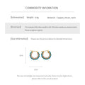 Bohemian Turquoise Cubic Zirconia Hoop Earrings 6W6JER771