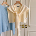 Trendy Cable Knit Solid Color Sweater Shawl 6W6NSC54