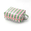 Fashion Color Block Striped Portable Makeup Bag MK2BW6S10BOB64
