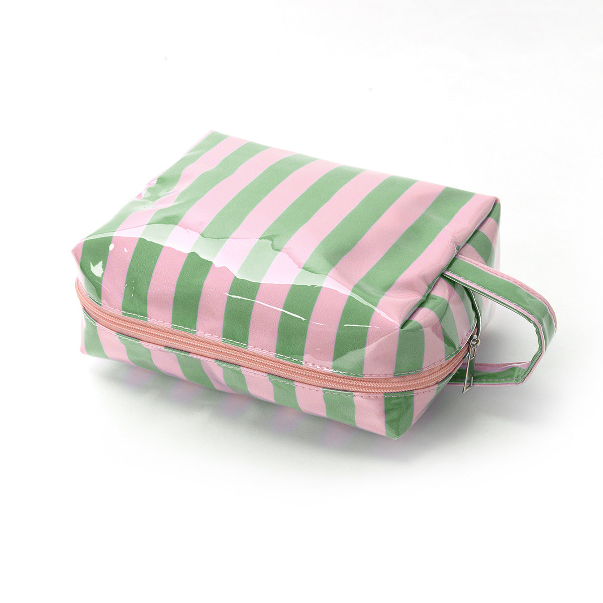 Fashion Color Block Striped Portable Makeup Bag MK2BW6S10BOB64