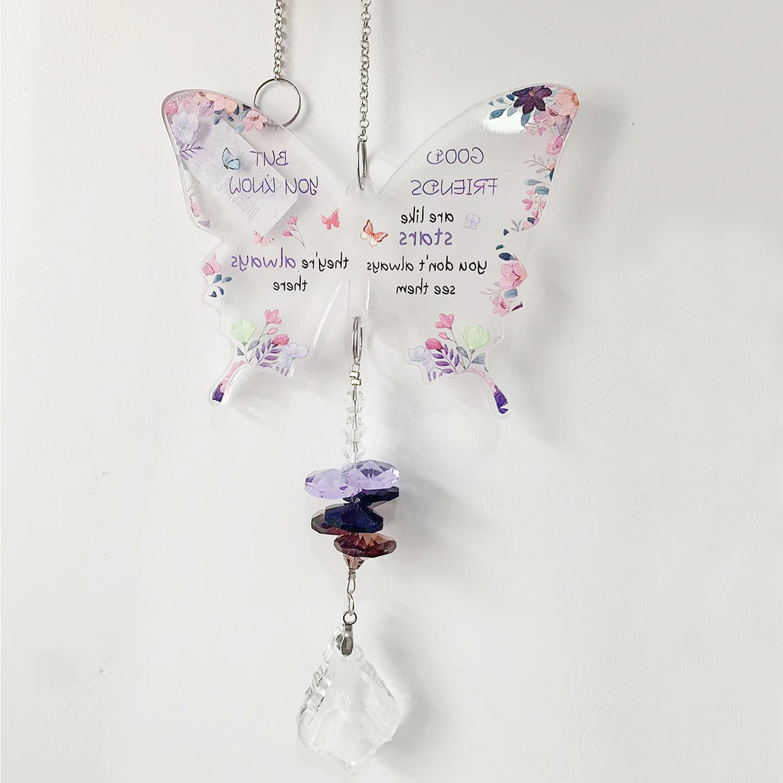 Butterfly Crystal Pendant Suncatchers - DippedShop Wholesale - #4915