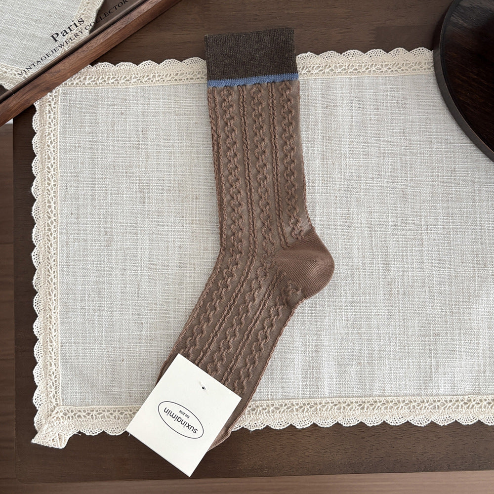 Polka Dot Diamond Mid-Calf Socks - DippedShop Wholesale - #3331
