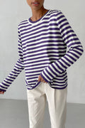 Round Collar Stripe Sweater - DippedShop Wholesale - #9715