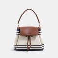 Trendy Striped Color Block Commuter Backpack 6W10BBG2417