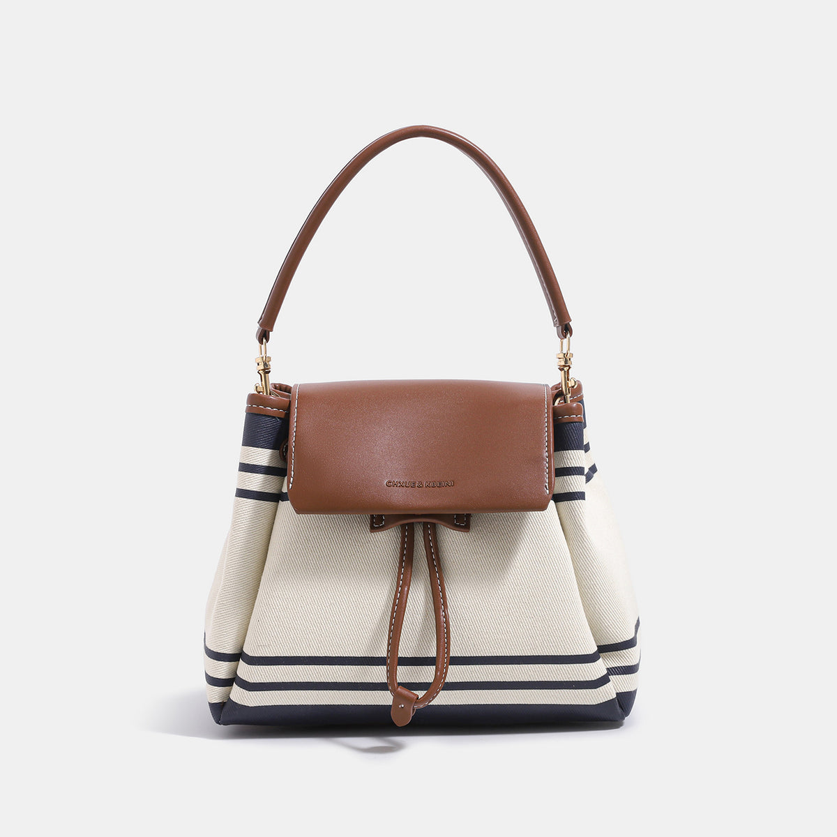 Trendy Striped Color Block Commuter Backpack 6W10BBG2417