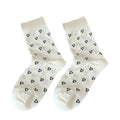 Heart Print Cotton Crew Socks - DippedShop Wholesale - #5795