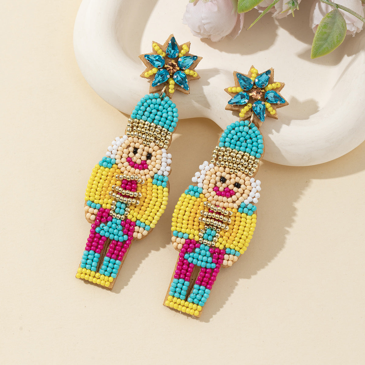 Soldier Pendant Dangle Earrings - DippedShop Wholesale - #0099