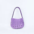 Stylish Solid Color Hand Woven Glitter Sequin Handbag 8CW6BBG514T