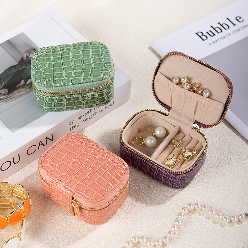 Trendy Portable Travel PU Jewelry Case 6W13HSJ125
