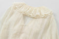 V-Neck Ruffled Chiffon Blouse - DippedShop Wholesale - #3363