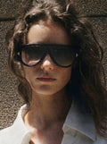 Retro Oversized Frame Acetate Sunglasses MK2PPIM6W6GSG207