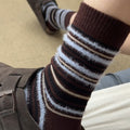 Striped Scrunch Socks - DippedShop Wholesale - #5571