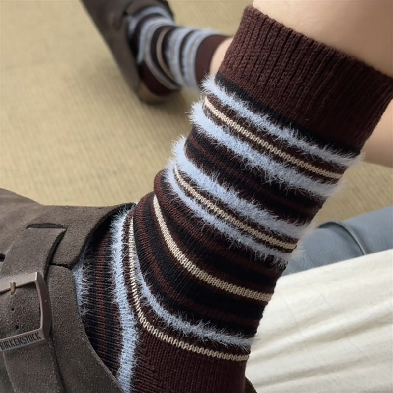 Striped Scrunch Socks - DippedShop Wholesale - #5571
