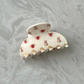 Cute Solid Color Strawberry Cat Print Hair Clip 8AS6HCP93L