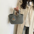 Casual Hand-Crochet Solid Color Handbag 6W10BBG1770