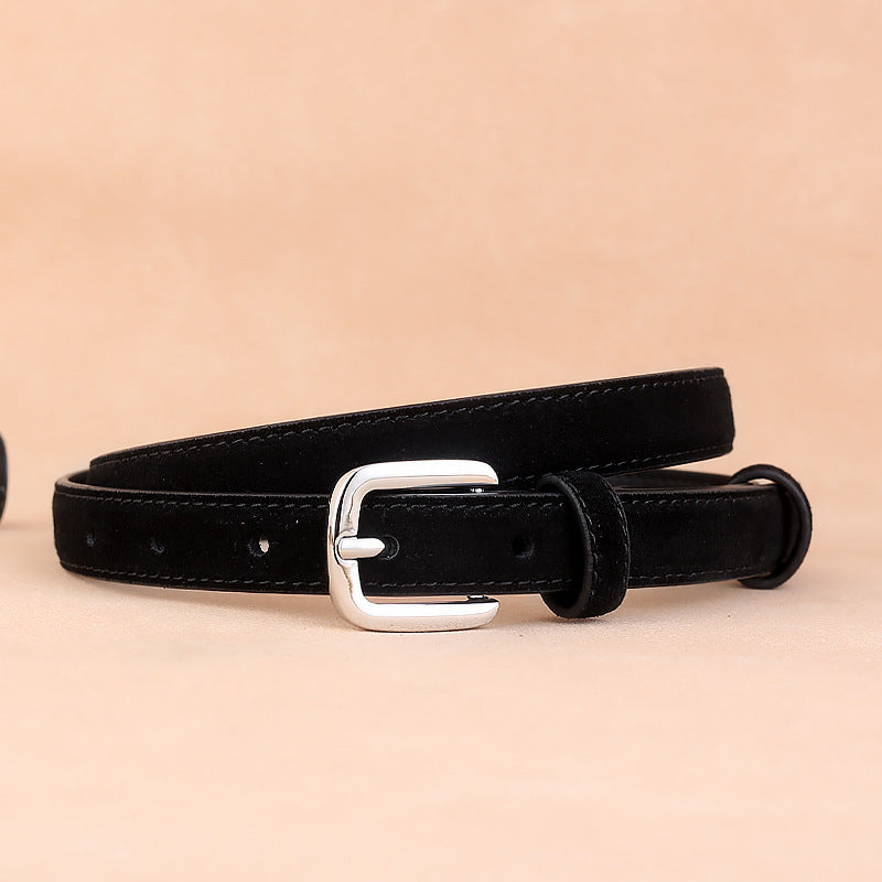 Fashion Suede Solid Color Adjustable Waist Belt 6W6JBT151