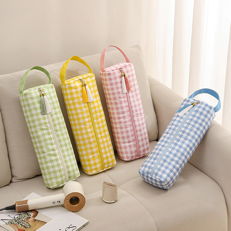 Plaid Large Capacity Cosmetic Bag - DippedShop Wholesale - #2419