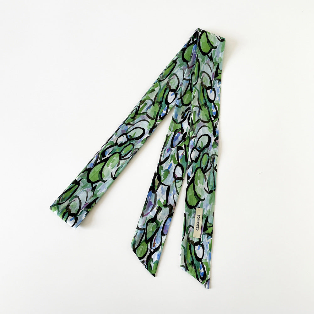 Floral Print Long Scarf - DippedShop Wholesale - #9267