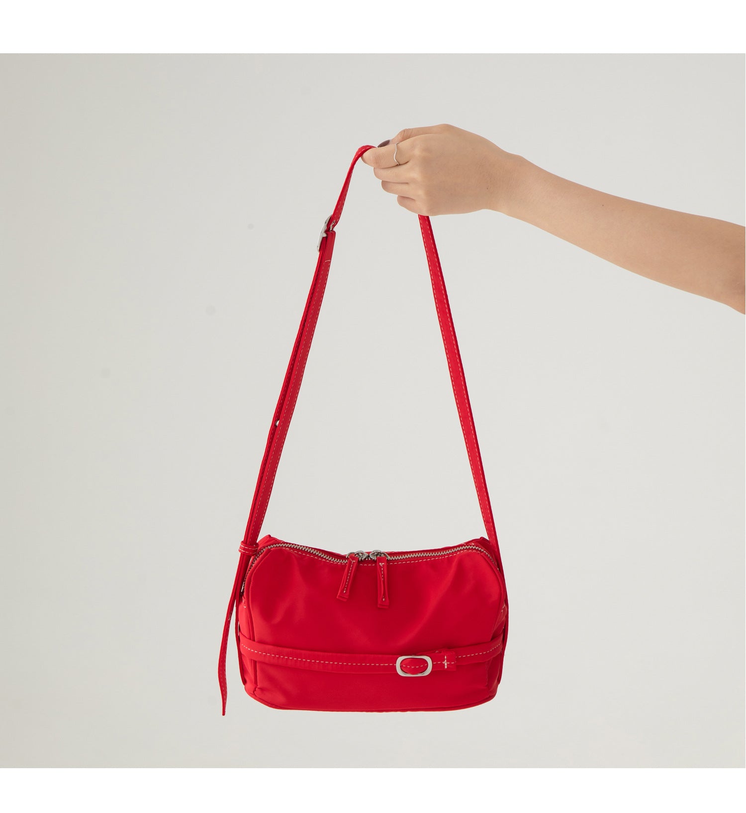 Simple Solid Color Nylon Crossbody Bag 6W10BBG1365