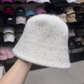Sparkly Sequin Warm Knit Bucket Hat K6W6HAT712